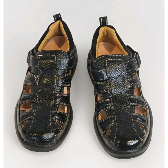 Dr. Comfort Fisherman 9810 Men’s 10M Black Leather Diabetic Orthopedic Sandals main image 8